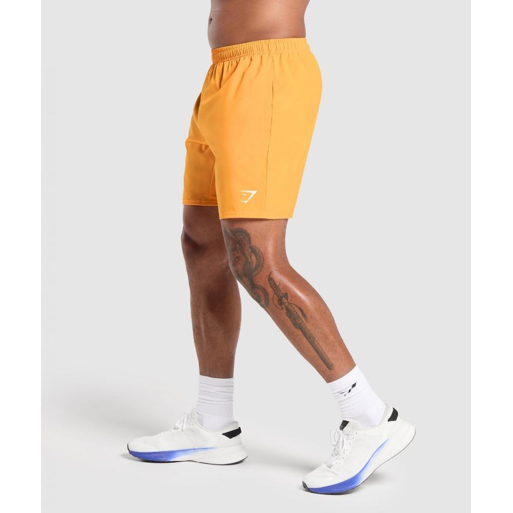 Gymshark Arrival 7 Shorts Fitness Orange A2a1l Obrv