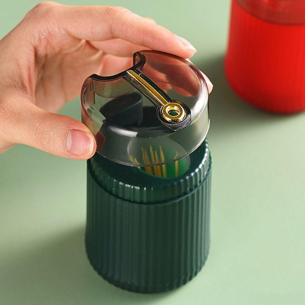 Automatic Tooth Pick Containers Hygienic Plastic Toothpick Holder Toothpick Storage Box Kitchen