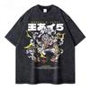 One Piece Anime Printed Tshirt Mens and Womens Washed Tshirt High Quality Vintage Cotton Tshirt Harajuku YK Tops