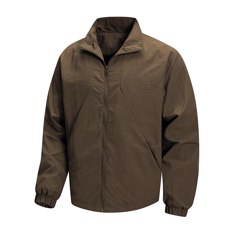 New Spring and Autumn Lapel Jacket for Men's Middle-aged Outdoor Jacket Sports Casual Jacket