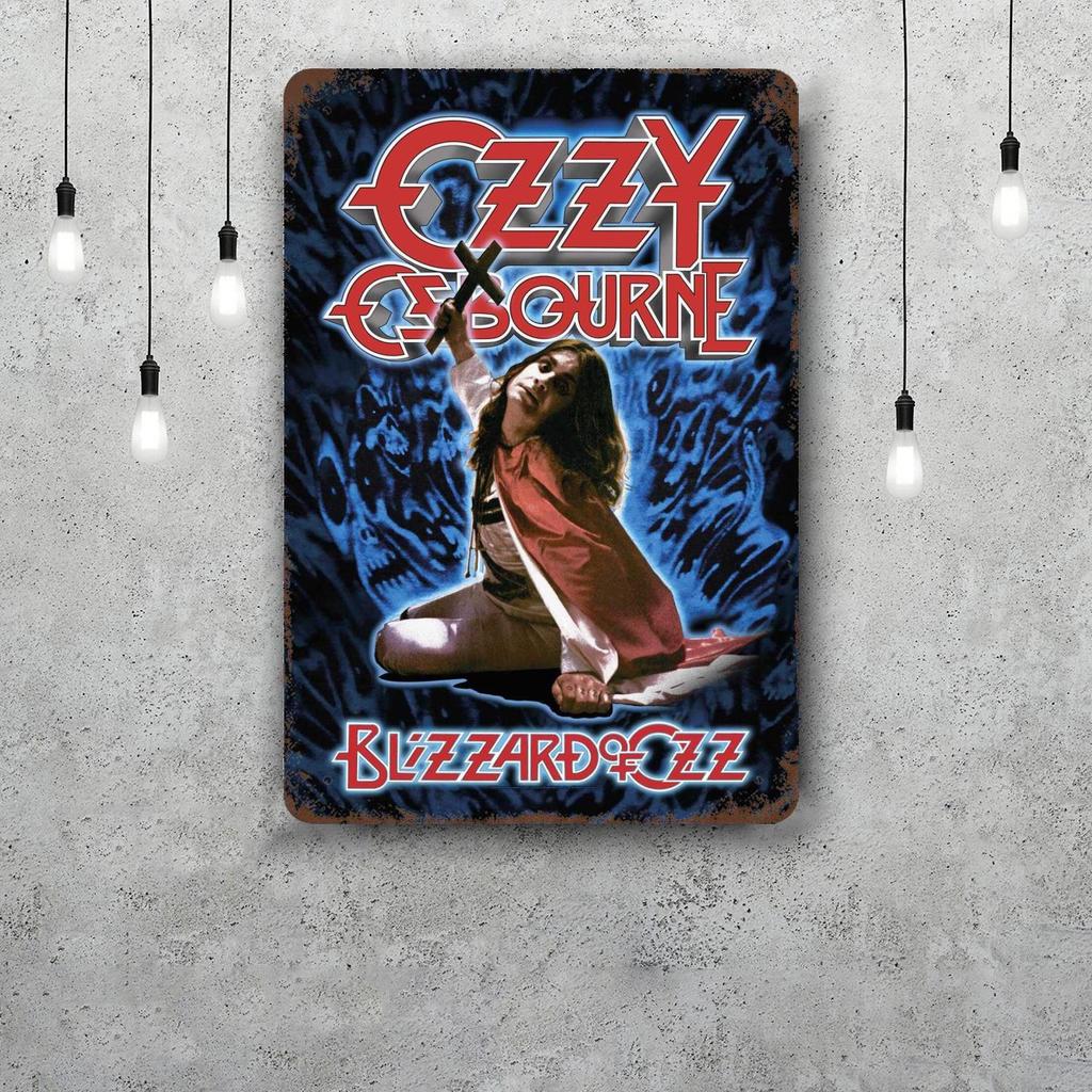 Ozzy osbourne Dekorationsposter Vintage Blechschild Metallschild Dekorative Plakette für Pub Bar Man Cave Club Wanddekoration