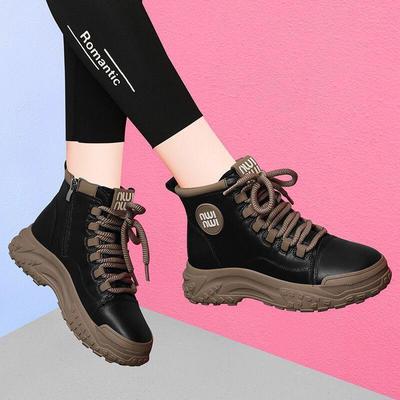 Women's & Men's 2025 Martin Ankle Boots: Genuine Soft Leather, Thick Sole, British Style, Plus Velvet, Large Size, Autumn/Winter Collection.