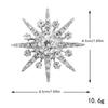 Wedding Silver Snowflake Diamante Brooch Rhinestone Crystal Broach Pin Xmas Gift