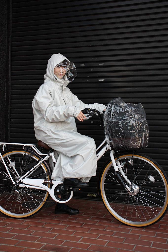 SAGISAKA New Cycling Backpack Free Size Raincoat, Gray,