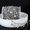 1Meter Colorful Crystal Beads Pendants Chains Metal Butterfly Charms Copper Chains Women Jewelry Making DIY Necklaces Bracelets
