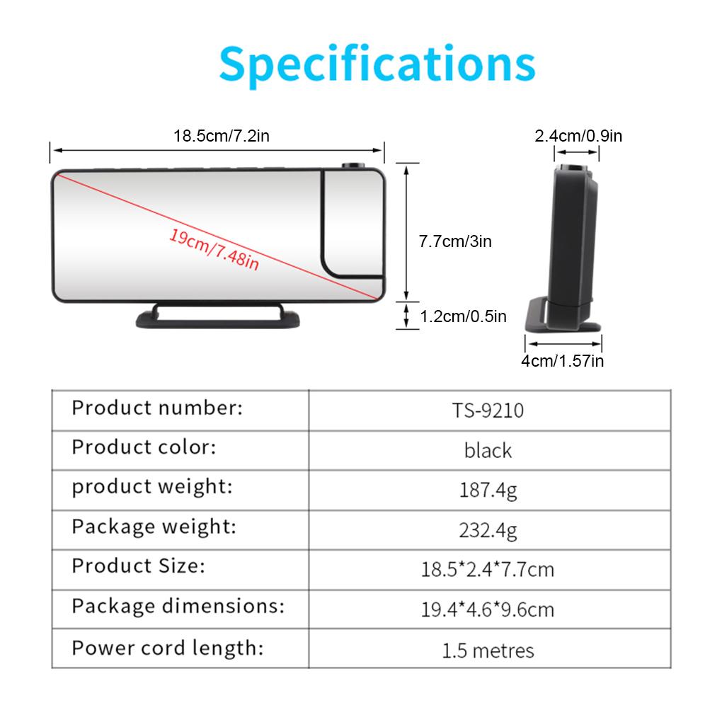 LED Smart Alarm Multifunctional USB Output Temperature Meter Clock