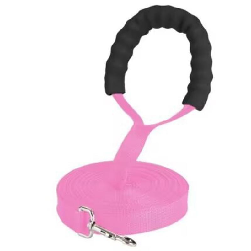 Long Nylon Leash with Comfortable Sponge Handle for Dogs Lanyard Outdoor Training Walk 1.8m 3m 4.5m 6m 10m Dog Lead