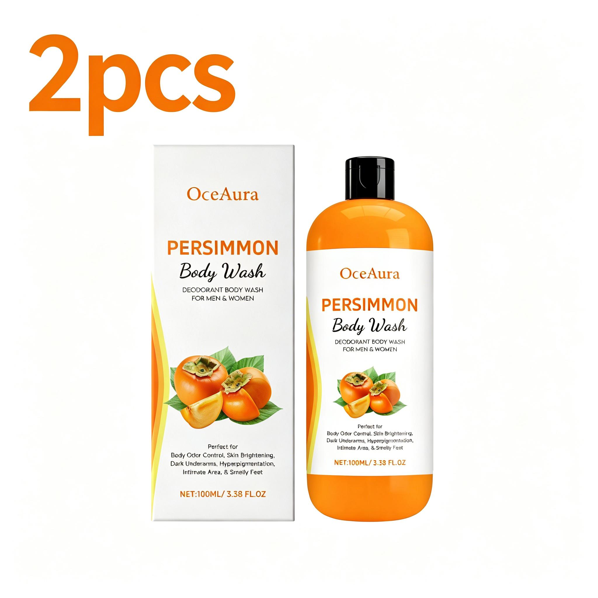 Persimmon Duschgel entfernt Schmutz, Schweiß, beseitigt Gerüche, reguliert die Talgproduktion, peelt, glättet, pflegt und sorgt für langanhaltenden Duft. 100mlx2 orange