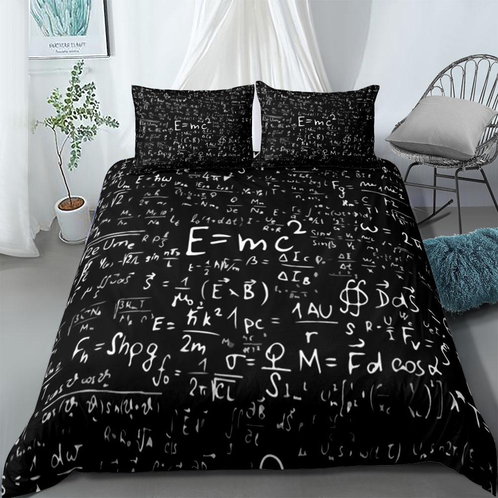 Physical Formulas Duvet Cover Set UK Single Double Queen US Twin Full King Size  Bed Linen Set