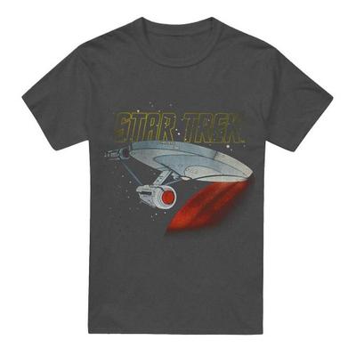 STAR TREK Unisex Adult Enterprise Retro T-Shirt