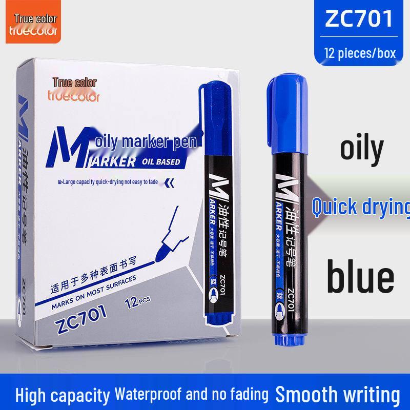 Waterproof Quick-Dry Oil-Based Broad Tip Marking Pen for Express Logistics