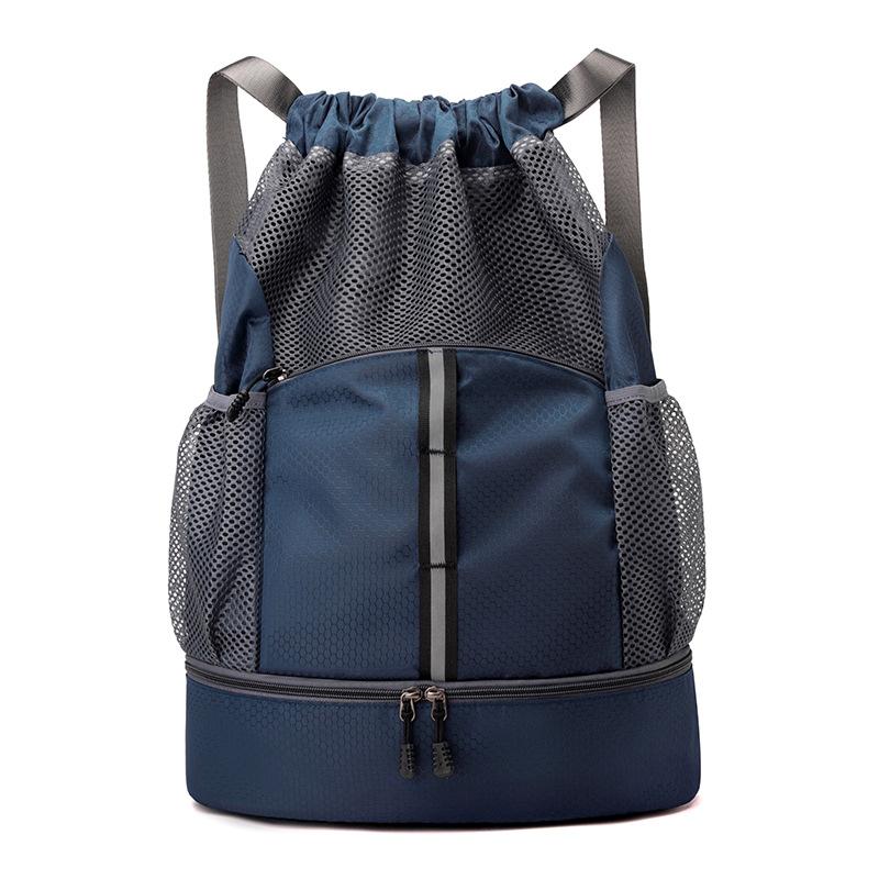 Large-capacity backpack wear-resistant Oxford cloth backpack for casual outdoor cycling travel drawstring bag