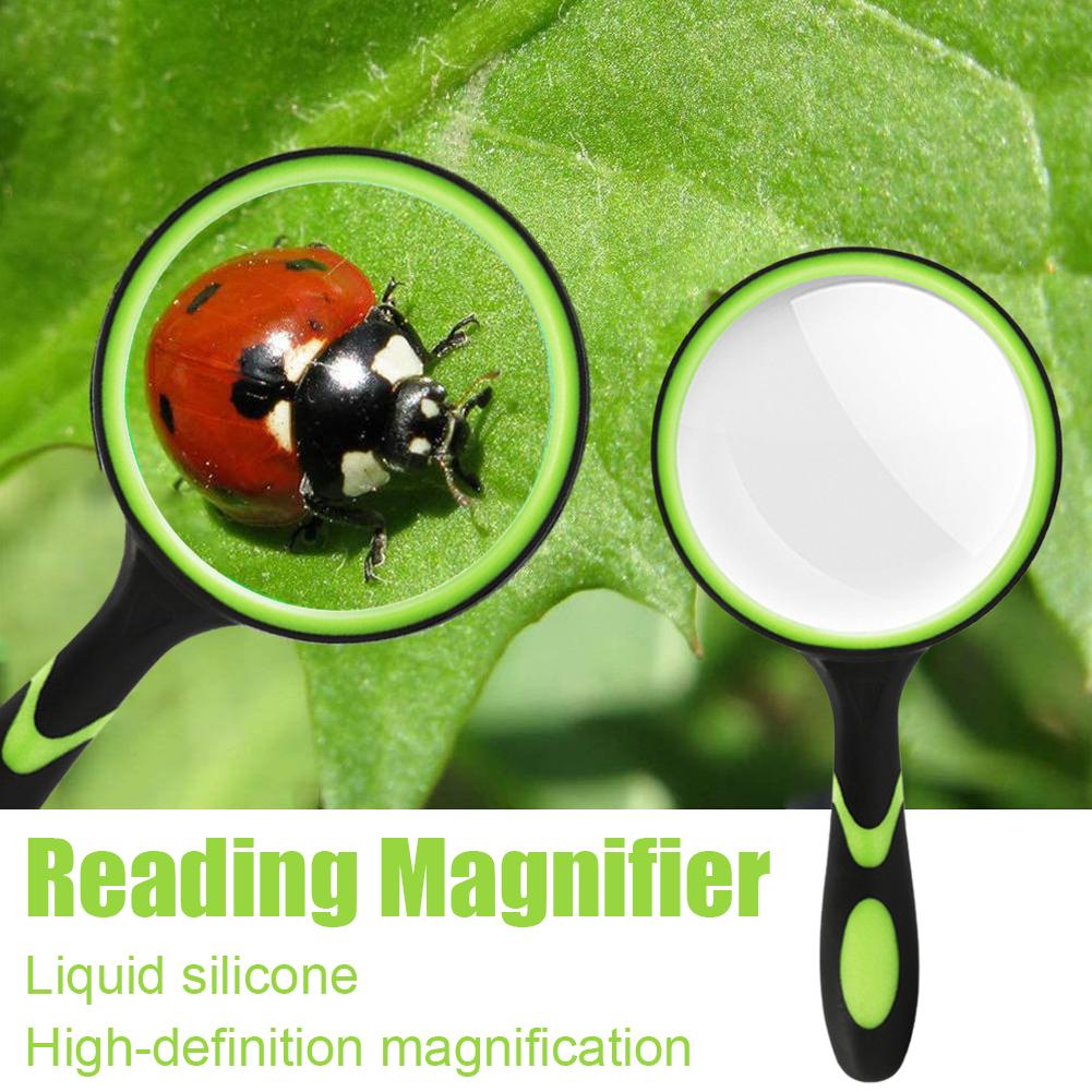 High Magnification Reading Magnifying Glass Handheld Portable For Elderly Students 10x 5x Children's Science Experiment