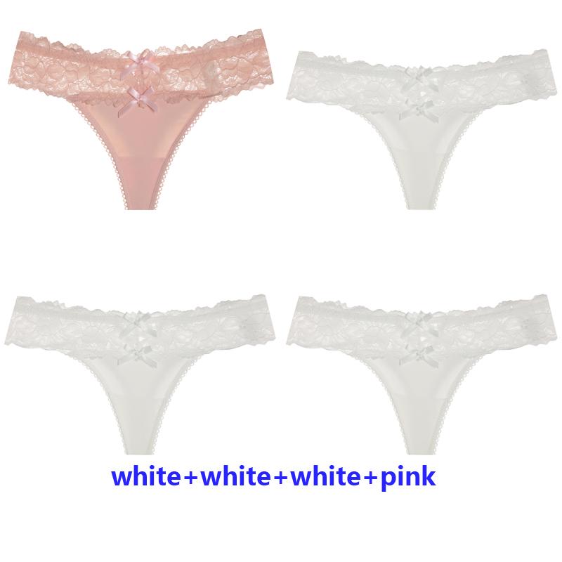 4Pcs/Lot Sexy Lace Panties Women Low-waist Briefs Female Hollow Out Underwear Intimates G String Ladies Lingerie Underpants