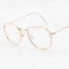 Newly designed womens glasses optically metal frame leopard print clear lens glass glasses golden square glasses men UV400