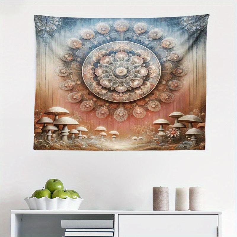 

Fantasy Floral Tapestry Background Cloth Hanging Cloth Bedroom Bedside Decorative Wall Cloth Rental Dormitory Tapestry 74x94cm(29x37in)
