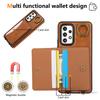For Samsung Galaxy A53 5G PU Leather Back Case Card Holder Kickstand Phone Cover with Wrist Strap
