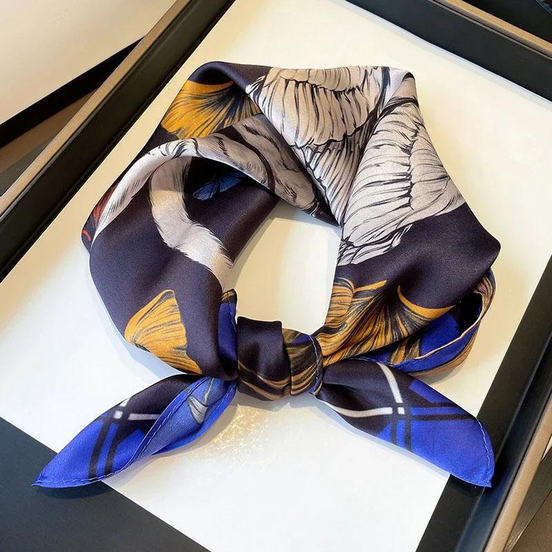 New 100% Natural Real Silk Scarf Fashion Women Summer Beach Small 53*53cm Neck Scarves Shawl Bandana Hijab Pashmina Poncho 2026