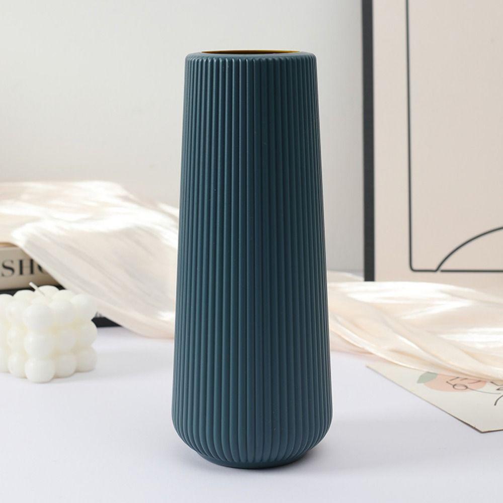 

Modern Plastic Vase Flower Art Nordic Vase Ornaments Simple Hydroponic Vase Living Room сірий