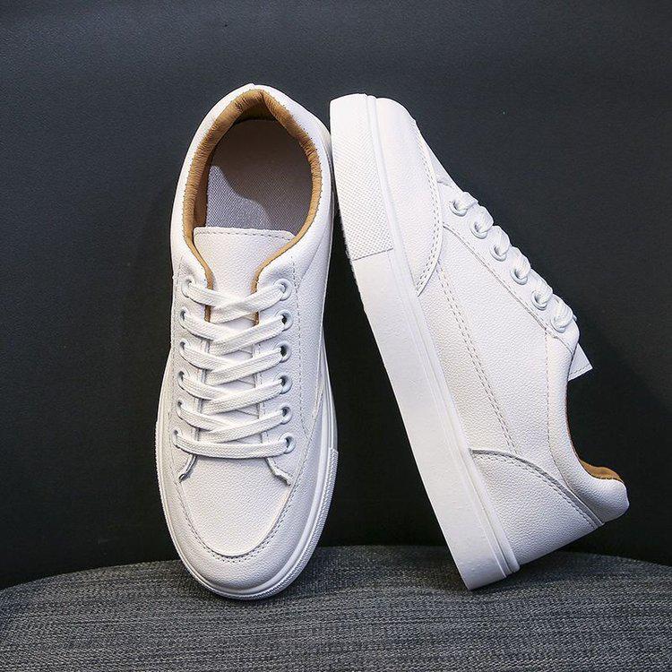 Modische Schnür-Flachschuhe für Damen in Weiß, Freizeit - Herbst 2024 Kollektion
