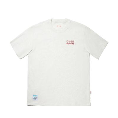 Li Ning Phil Hackett Artist Limited Edition Versatile Simple Comfortable Short Sleeve T-Shirt Men Tops Floral-Gray Off-White AHSV111-2