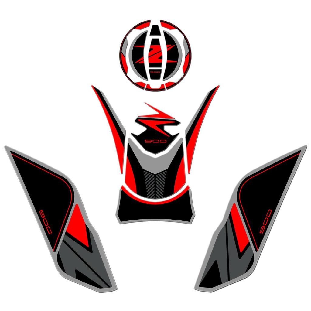 Kawasaki Z900 Anti-slip & Scratch-Resistant 3D Fuel Tank Sticker Accessory