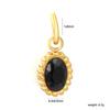 2026 New Waterproof 18K Gold Plated Stainless Steel Oval Heart Shape Cubic Zirconia Pendant Charms for DIY Jewelry Making