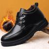 Men's Cotton Shoes Genuine Leather Cotton Boots Pilot Quick Heat Shoes Velvet Thermal Cotton Leather Shoes Wool Thermal Snow Boots