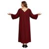 S-XXL Women Choir Robe Flared Long Sleeve Ruffled Trim Color Block Sash Long Priest Cassock for Church Activities