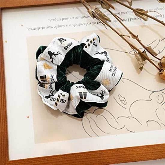 Moeruruya Cute Christmas Hair Hair Elegant Hair Set of Christmas Scrunchies for Ties, Ornaments, Accessories, 4, Women, #2