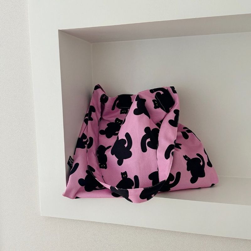 

In Stock Authorized South Korea Genuine Goods Sogonsogon One Shoulder Strap Shoulder Canvas Bag Bbabba Pink In Stock Authorization genuine goods