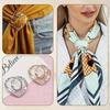1/3pcs Fashion Silk Scarf and Shirt Knot Buckle - Clothing Accessory
