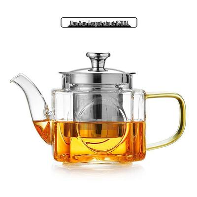 ZISIZ 670ml High Borosilicate Glass Teapot for Electric Stove