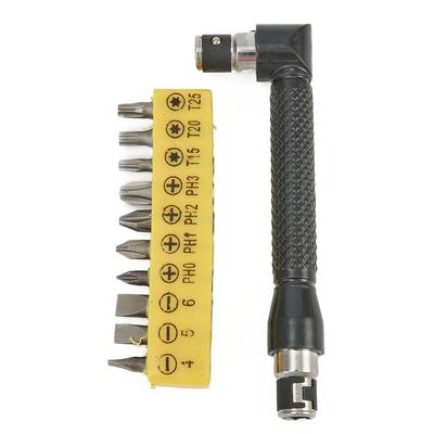 10 In 1 Socket Screwdriver L-shaped Angle Head Twin Wrench Driver Torx Flat Bit