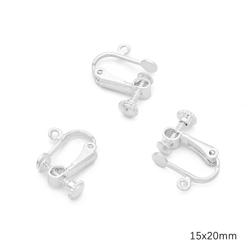 Spiralne klipsy na uszy z wiszącymi kółkami dla nieprzekłutych uszu, wzór żaby, platerowane miedzią 14K/18K, zachowujące kolor, akcesoria do biżuterii DIY