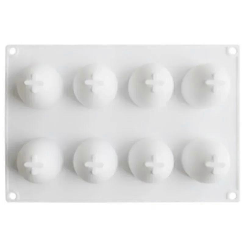 8-cavity Apple Shape Silicone Cake Mould, 3d Silicone Baking Mould For Cupcake Pastry Dessert Mousse