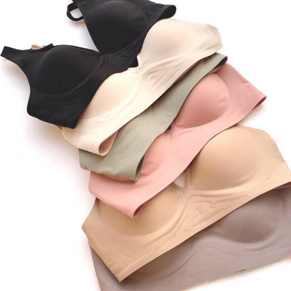 Push Up Bra Backless Women Jelly Bras Low Cut Sexy Plunge Brassiere Open Back Wedding Underwear Invisible Seamless Deep V Lingerie