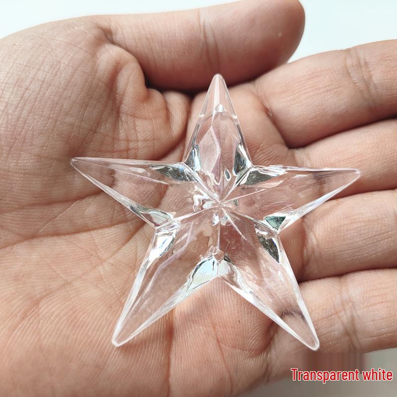 Acrylic 56MM Five-Pointed Star Pendant for DIY Wedding or Christmas Decor