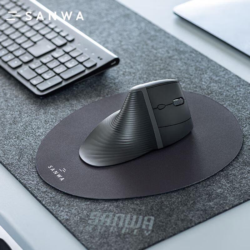 SANWA Ergonomic Dual-Mode Wireless Mouse