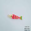 European & American Colorful Koi 18k Copper-Plated Pendant - Trendy Ocean Drip Oil Necklace for DIY Jewelry