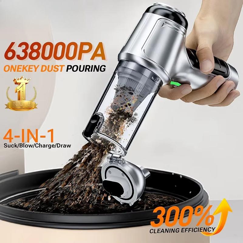 Car Vacuum CIeaner 638000Pa Wireless Brushless Mini Handheld Cleaning Machine Powerful Portable Blower Vacuum Cleaner for Car Home