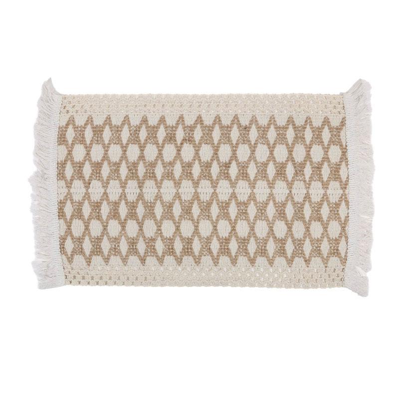 Table Cloth Placemats With Braided Tassel Boho Dining Table Mat Kitchen Pads For Home Party Wedding Decoration Coasters