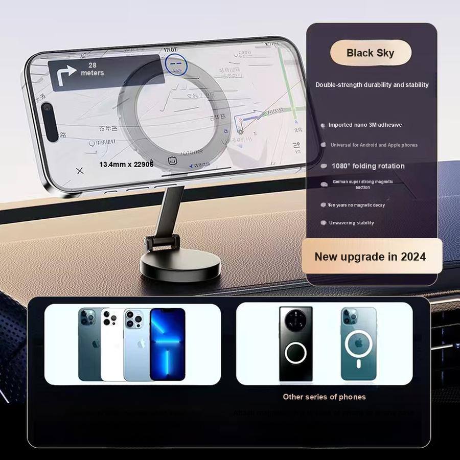Hot-Selling Magnetic Car Mount MagSafe Magnetic Fixation Car Navigation Phone Holder Metal