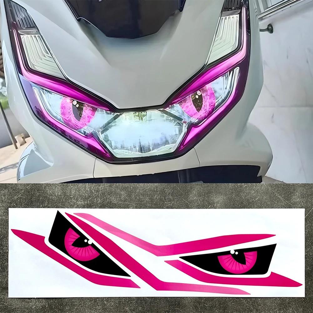 Waterproof Motorcycle Devil's Eye Lamp Stickers Moto Head Light Eyes Decorative PVC Stickers Decals For Honda PCX160 PCX 160