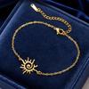 Cazador Stainless Steel Swirl Spiral Sun Totem Charm Bracelets Jewelry Gold Color Women's Hand Bracelet 2026 Trend Wholesale