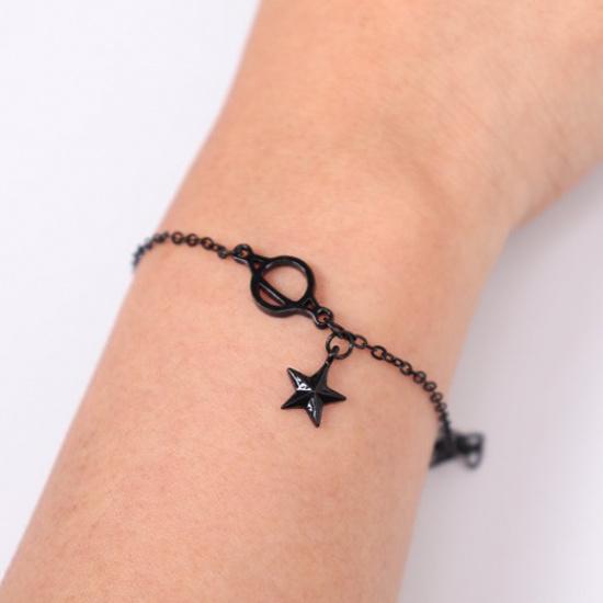 C197 Dark Forest Style Light Luxury Minimalist Bracelet Student Black Planet Pentagram Korean Version Versatile Fresh Necklace