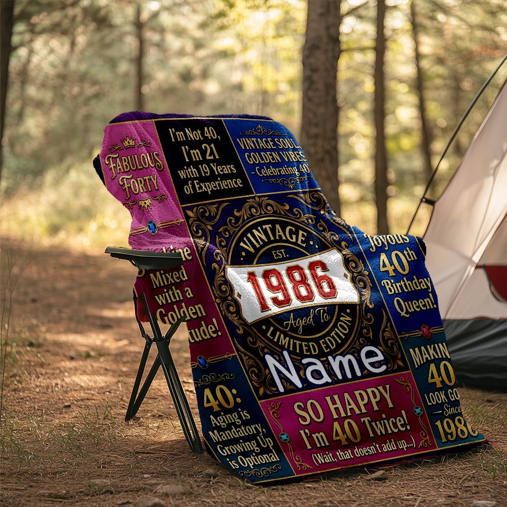 Outdoor Customize Blanket Celebrate Your Milestone Birthdays With Style Perfect For Travel Camping Picnics And More Soft Comfortable And Lightweight