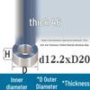 Außen-Ø 20mm Aluminiumlegierung Flache Unterlegscheibe Abstandshalter mit M6/M8/M10/M12 Innenloch - Metallwellenbuchse Isoliersäule.
