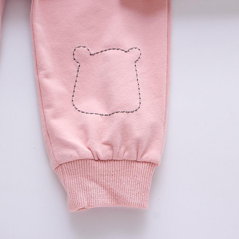 Baby-Mädchen-Cartoon-Katze-Frühlings- und Herbst-Langarm-Kleidungsset