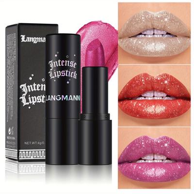 Fine Shimmering Pearlescent Lipstick Velvet Highly Pigmented Dazzling Lipstick Non-stick Cups Easy To Color Lip&Cheek Dual-use Lipstick